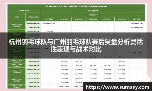 杭州羽毛球队与广州羽毛球队赛后复盘分析灵活性表现与战术对比